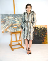 Nina Coat in Silver Fox Fur